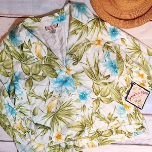 NWT Jamaica Bay Tropical Floral Plus Size Jacket